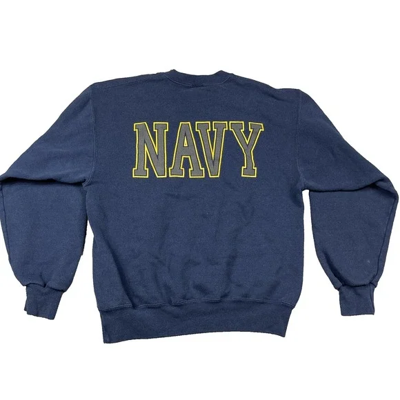 Vintage Soffe United States Navy Sweatshirt Mens Medium Military Crewneck USA - Picture 2 of 9